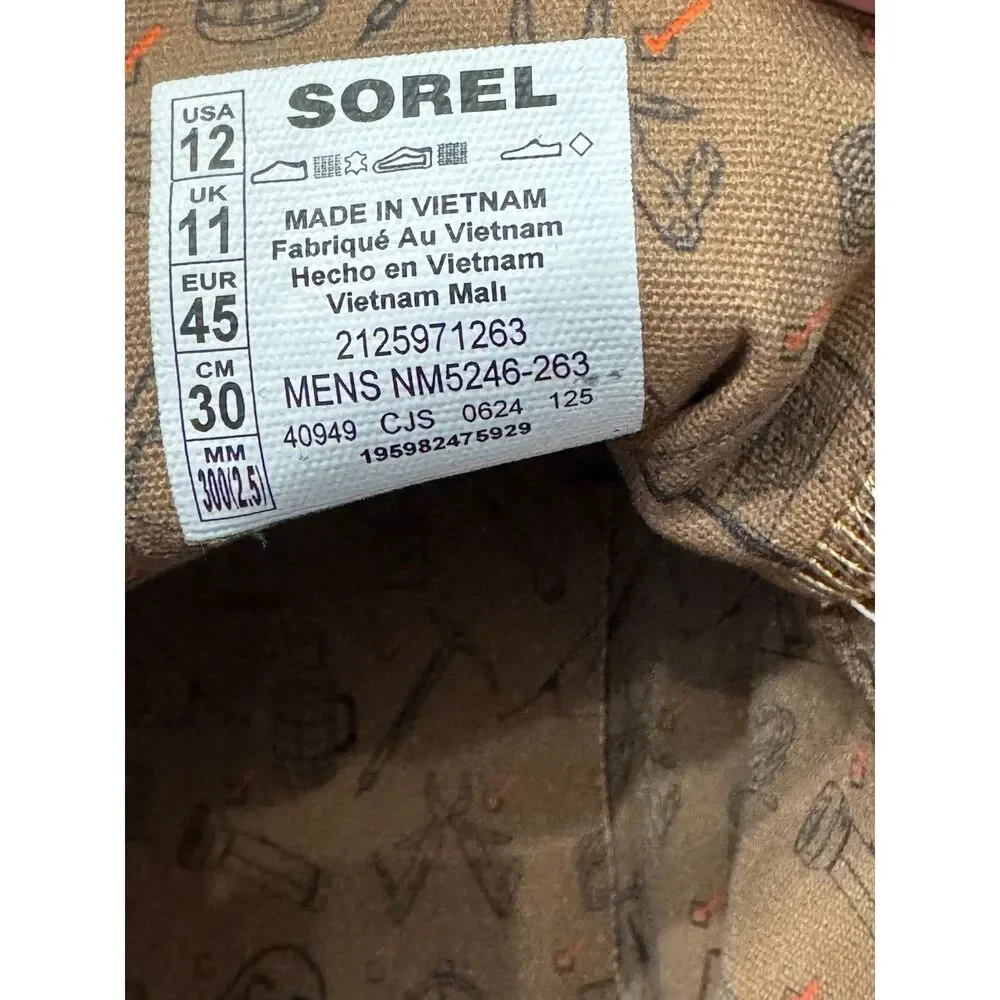 Sorel Scout N About Mid Sneaker Gear Casual Boots Caribou Buff Men’s Size 12